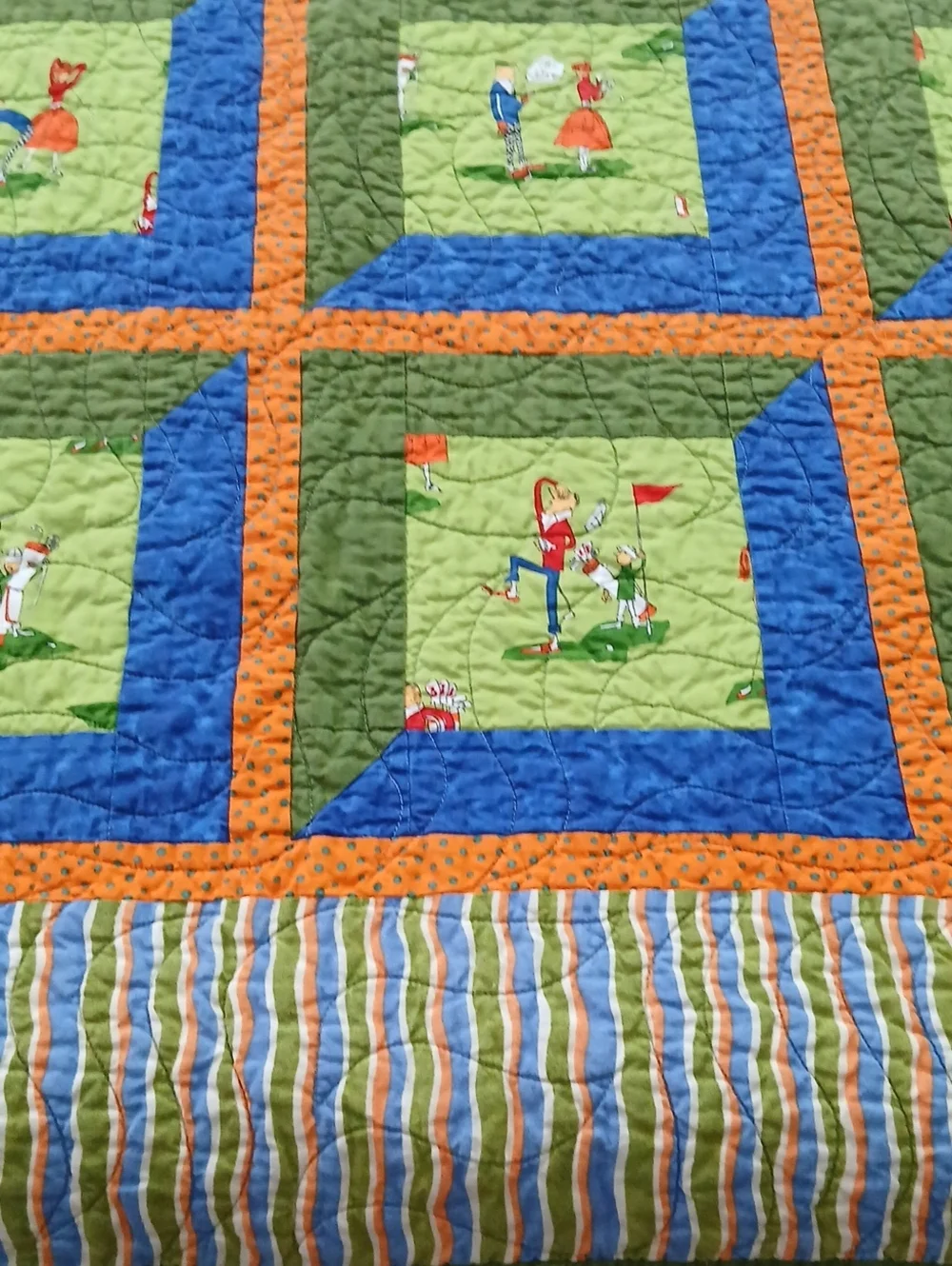 Homemade Golfing Quilt